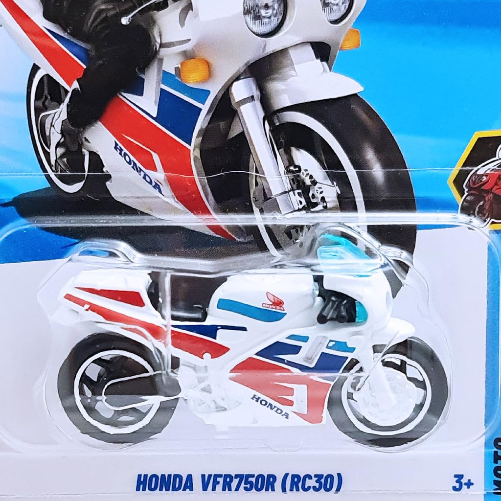 Hot Wheels Honda VFR750R RC30 Moto, Ages 3+(White) - Image 2