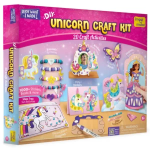 Imagimake Unicorn Craft Kit - Colouring,Painting,Bracelet Making,Magnetic Dress-Up - Art Kit Ages 5+