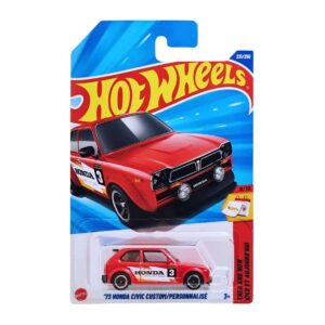 Hot Wheels 73 Honda Civic Custom/Personnalise  231/250 (Red), Ages 3+