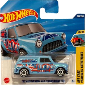 Hot Wheels '67 Austin Mini Van/Fourgonnette 10/10 Blue,Ages 3+