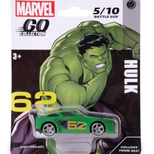 Marvel Hulk 5 Diecast Battle SUV Metal Toy Car for Kids 1:64 Diecast Toy Car Go Collection Superhero Themed Metal Toy Cars Ages 3+