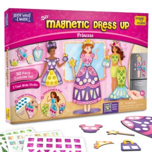 Imagimake DIY Magnetic Dress-Up Princess Pretend Play Toys for Girls 30 Magnetic Dresses & Accessories Interchange & Create Unlimited Outfits Ages 3+