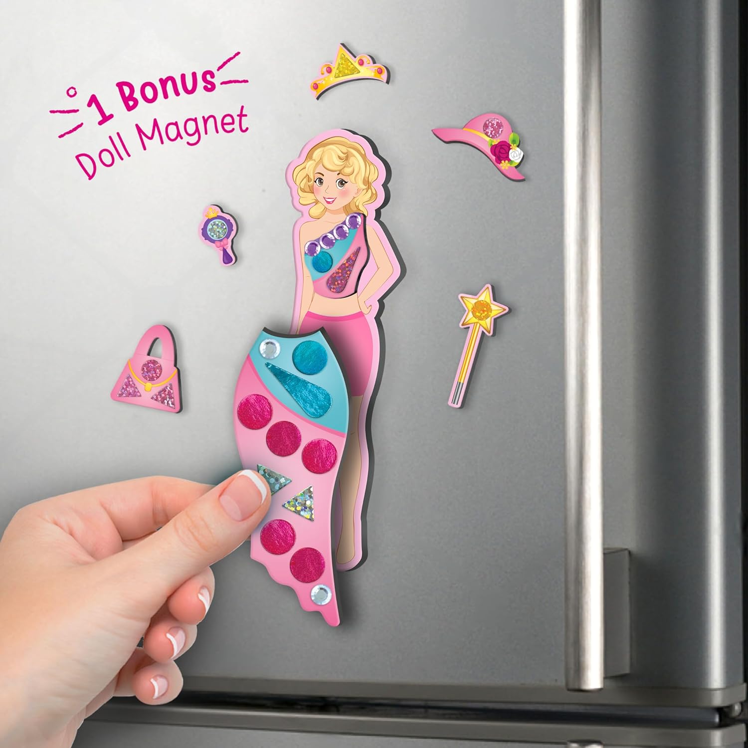 Imagimake DIY Magnetic Dress-Up Princess Pretend Play Toys for Girls 30 Magnetic Dresses & Accessories Interchange & Create Unlimited Outfits Ages 3+ - Image 3