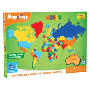 Imagimake: Mapology World- World Map and Its Countries- Learning Aid & Educational Toy- Jigsaw Puzzle- for Kids Age 4+