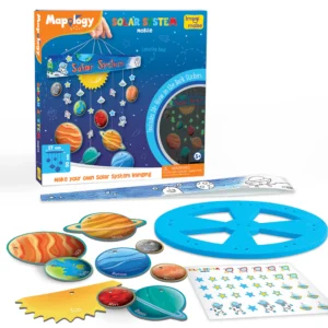 Mapology Solar System Mobile - DIY Hanging Craft Kit - Learning Aid & Educational Toy Ages 5+