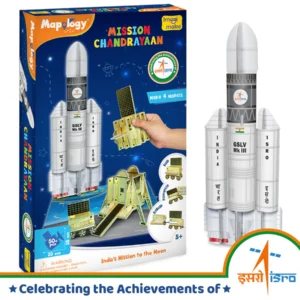 Mapology Chandrayaan ISRO Rocket Model & Satellite  Astronaut Toy Educational Toys 3D Puzzles Ages 5+