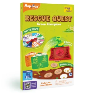 Mapology Rescue Quest–Green Champions Spin, Discover & Rescue Green Missions Educational Fun Board Ages 5+