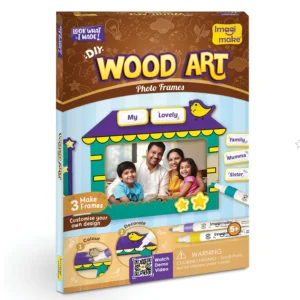 Imagimake DIY Wood Art Photo Frame Make 3 Customized Photo Frames Painting & Colouring Kit Ages 5+