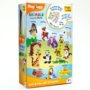 Imagimake Mapology Animals Around the World | Birthday Gift for Girls & Boys | Educational Toys for 5,6,7,8,9 Years
