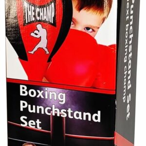 SPEED UP Champ Boxing Punching Stand Set with Punching Gloves & Pump, Ages 5+