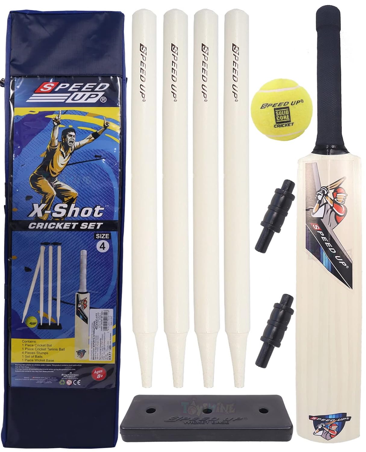 Speed Up X-Shot Combo Box Cricket Kit For Kids Bat Size: 4,Sports Outdoor Toy, Ages 6+