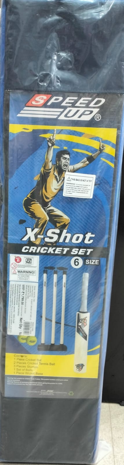 Speed Up X-Shot Combo Box Cricket Kit for Kids Bat Size-6 Outdoor Sports Toy, Picnic Fun, Ages 6+