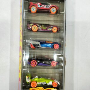 Hot Wheels Stunt Tracks Pack of 5 ( ProtExotique, Electrack, Lindsterotype, Hi Beam, Hw-4-Trac) Multi - Color, Ages 3+