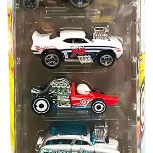 Hot Wheels Tooned Pack of 5 (Surd N Turf, Toon'd 83 Chevy, Silverado, HW Poppa Wheelie, 69 Camaro Z28, Head Starter) Multi - Color, Ages 3+