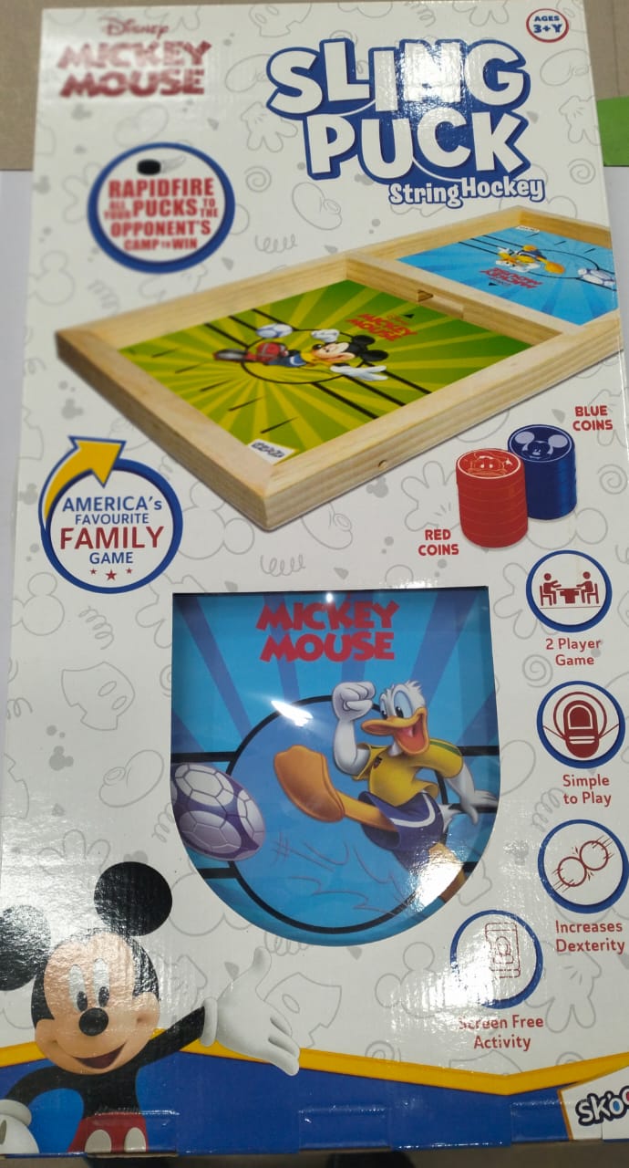 Skoodle Disney Mickey Mouse Sling Puck Table Game, Ages 3+