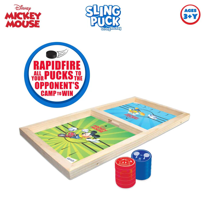 Skoodle Disney Mickey Mouse Sling Puck Table Game, Ages 3+ - Image 5