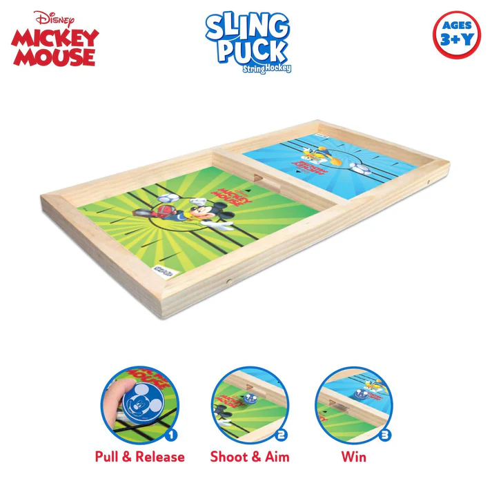 Skoodle Disney Mickey Mouse Sling Puck Table Game, Ages 3+ - Image 6