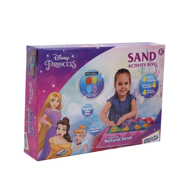 Skoodle Disney Princess Sand Activity Box - Creative Sand Play & Moulding Set, Ages 3+