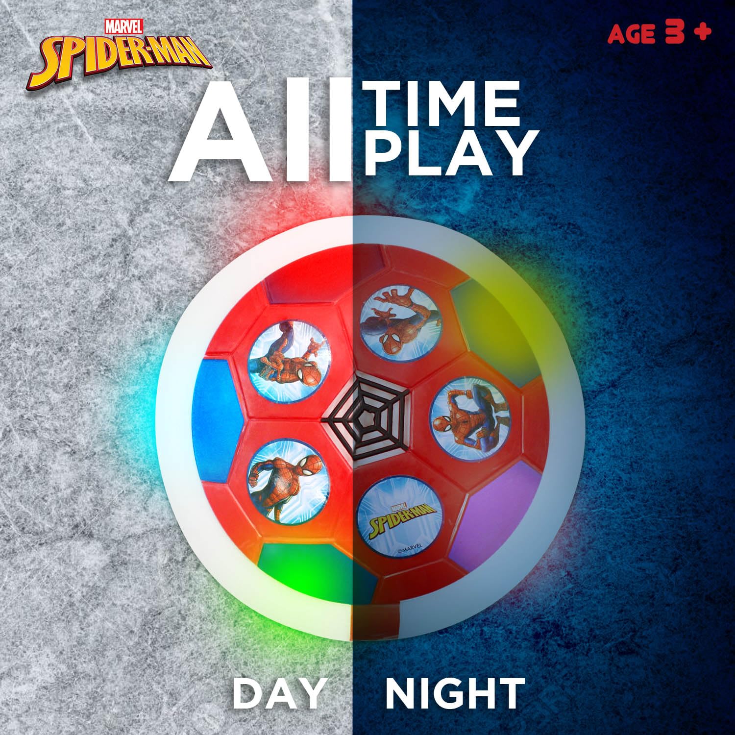 Skoodle Spiderman Air Soccer Ball Non Rechargeable Battery Powered Hover Football, Indoor Electric Smart Air Football. Fun Game for Kids, Ages 3+ - Image 2