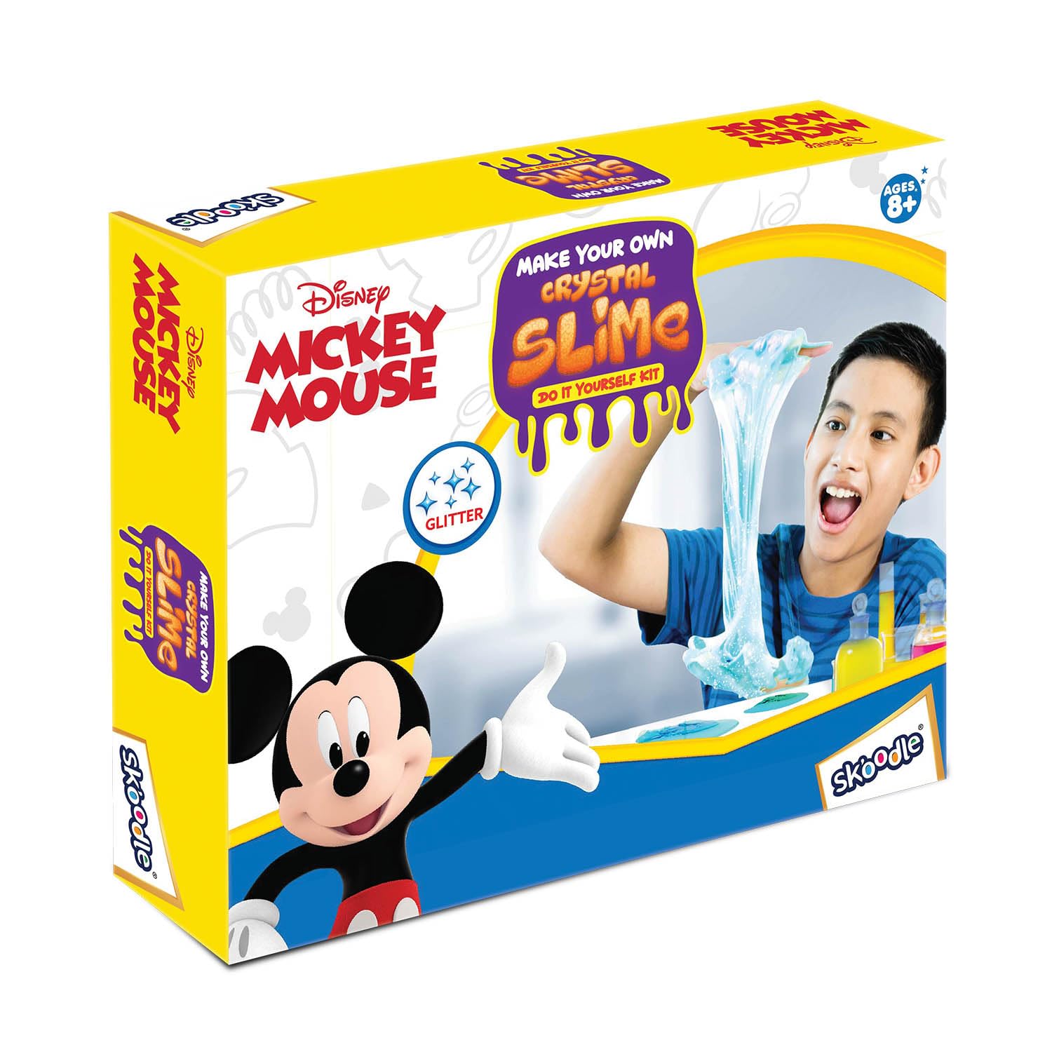 Skoodle Disney Mickey Mouse - Make Your Own Crystal Slime, Educational DIY Activity Toy Kit, Creative Learning Games for Growing Children,Ages 8+