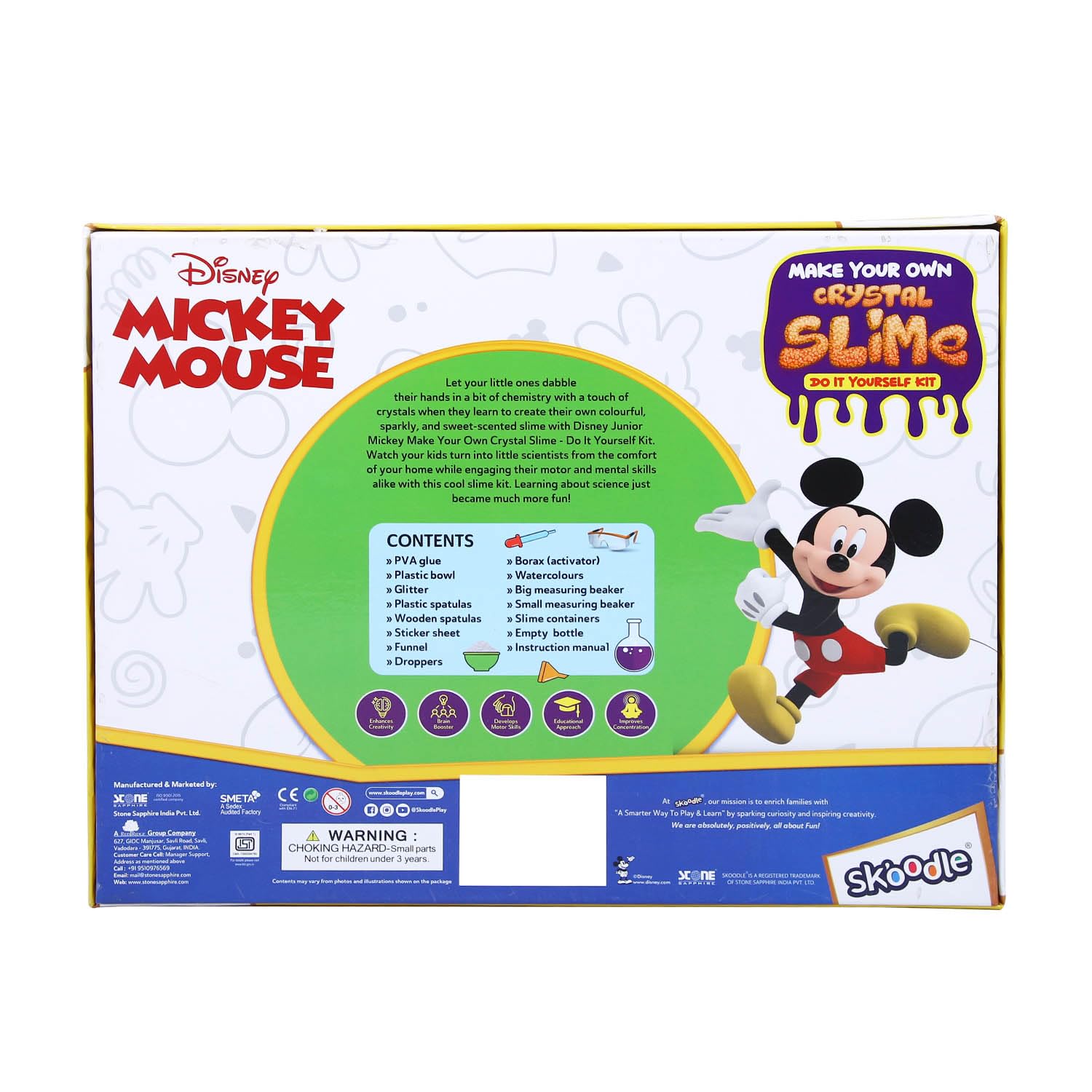 Skoodle Disney Mickey Mouse - Make Your Own Crystal Slime, Educational DIY Activity Toy Kit, Creative Learning Games for Growing Children,Ages 8+ - Image 6