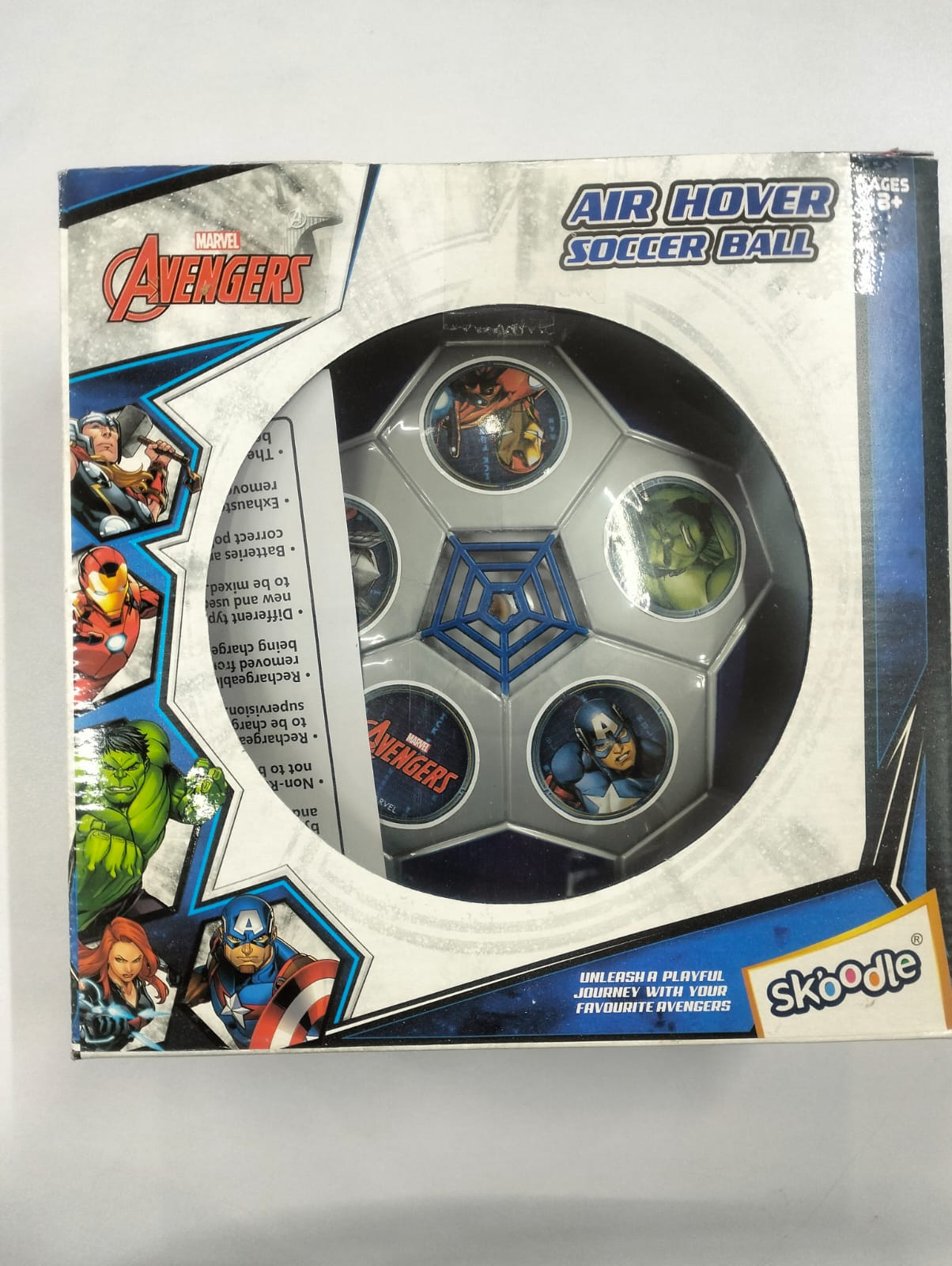Marvel Avengers Air Hover Soccer Ball (Skoodle), Educational Toy for Kids Safe, Engaging & Interactive Play, Ages 3+