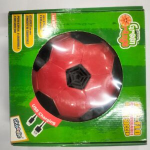 Skoodle Green Range Air-Flo Hover Soccer Rechargeable Football (Red Colore), Indoor Floating Air Ball with LED Lights  Electric Hover Hoverball Toy, Indoor Game, Ages 3+