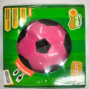 Skoodle Green Range Air-Flo Hover Soccer Rechargeable Football (Pink Colore), Indoor Floating Air Ball with LED Lights Electric Hover Hoverball Toy, Indoor Game, Ages 3+