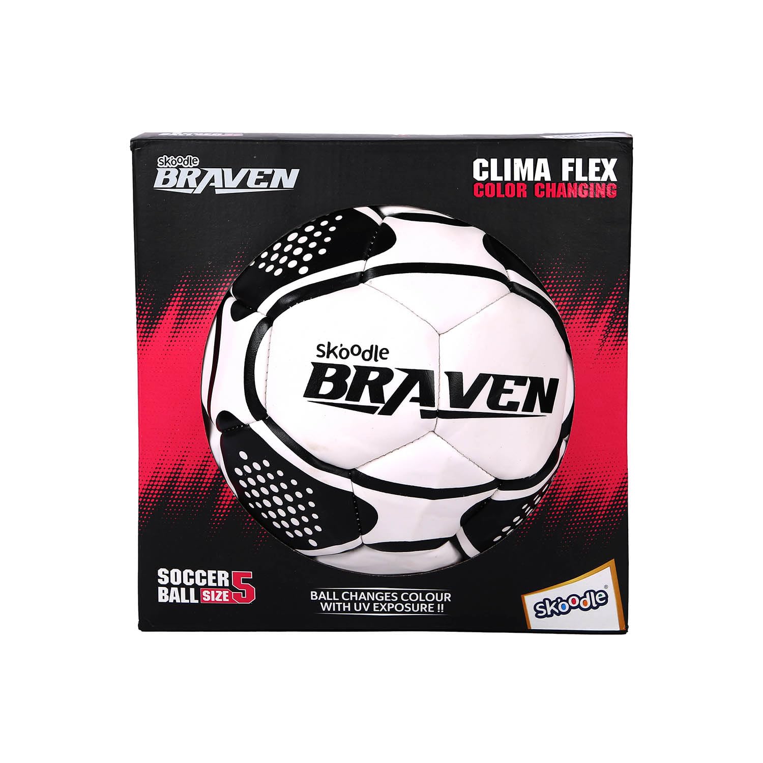 Skoodle Braven Color Changing Football Size 5 (Climaflex) - Innovative Design for Dynamic Play