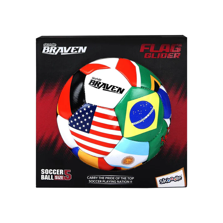 Skoodle Braven Flag Glider Football - Size 5 (Gloss Shine Leatherite) - Image 5