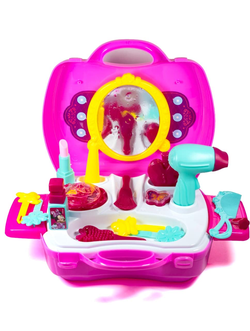 Skoodle Disney Junior Minnie Beauty Set in Plastic Case with Makeup Accessories for KidS (22 Pieces ), Ages 3+ - Image 3