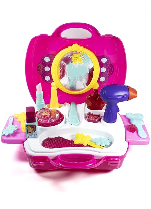 Skoodle Disney Princess Beauty Set in Plastic Case with Makeup Accessories for KidS (22 Pieces ), Ages 3+ - Image 2