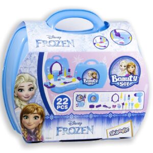 Skoodle Disney Frozen Blue Color Beauty Set in Plastic Case with Makeup Accessories for KidS (22 Pieces ), Ages 3+