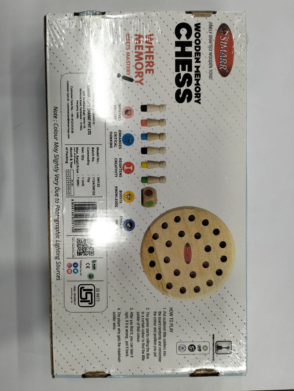 Simarr Wooden Memory Chess Game Set, Funny Block Board Game Parent-Child Interaction Toy, Ages 5+ - Image 2