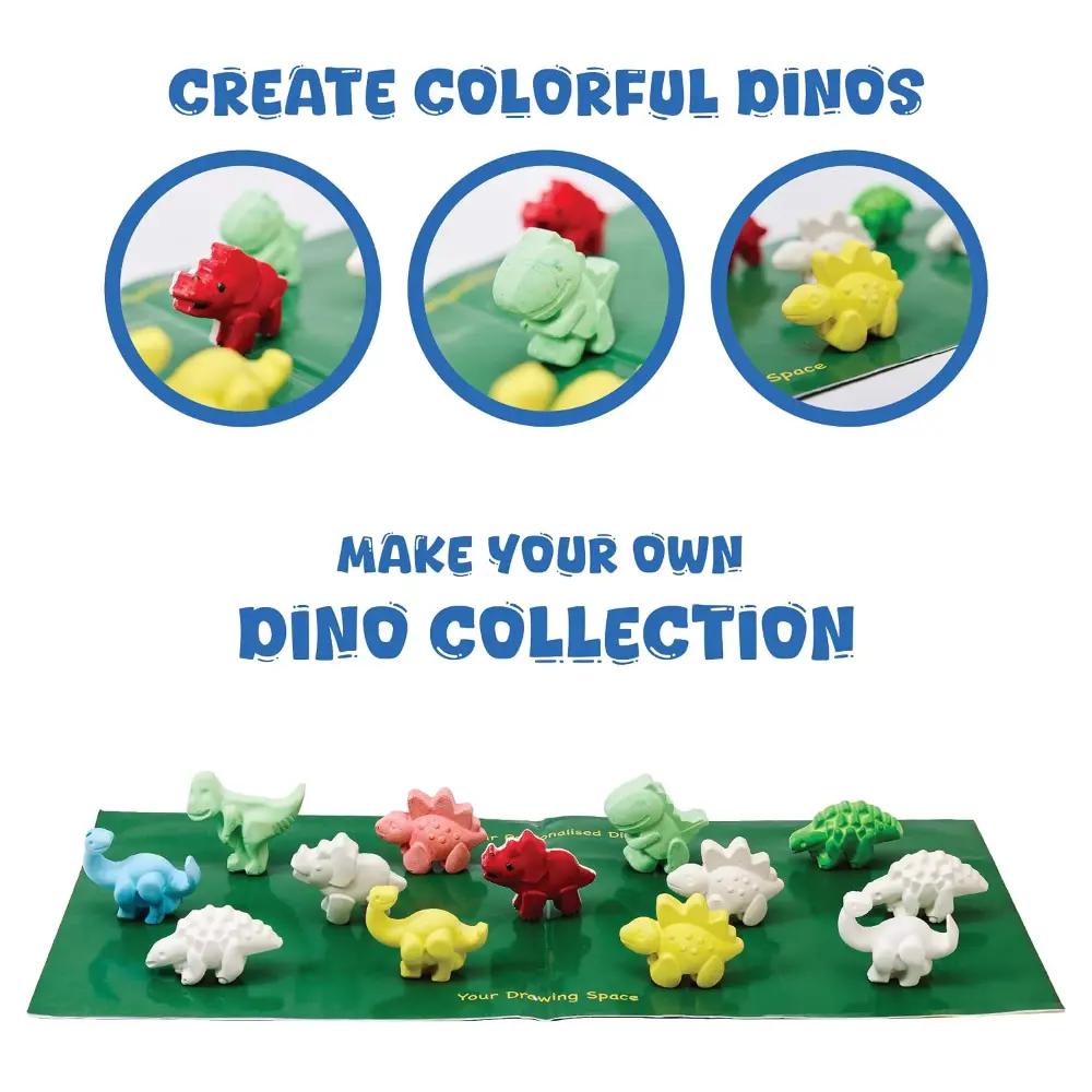 KORES Dino Chalk Making Kit - DIY Craft Kit for Kids Age 5+ - Image 5