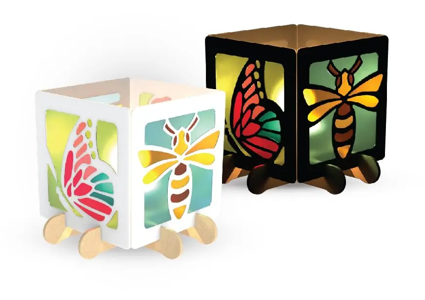 Kores Garden Glow Art Kit for Kids | DIY Glass Painting & Glow Lamp Craft Set (6–14 Years) - Image 3